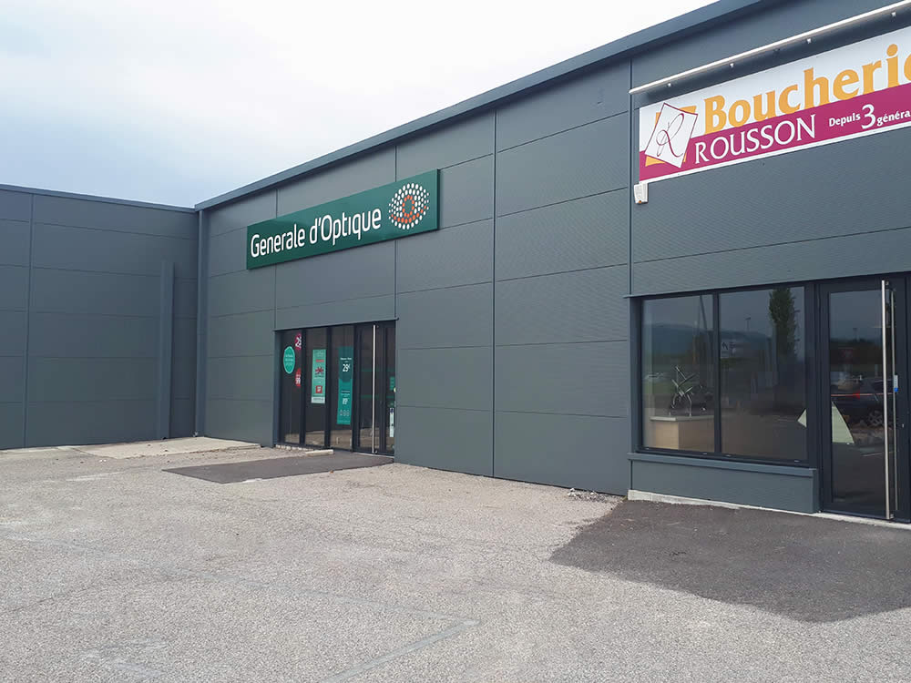 Maîtrise d'oeuvre, maître d'oeuvre drome, Maisons Acadie, réalisation magasin Générale d'Optique Valence