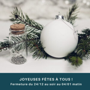 ACADIE fermeture Noël 2020