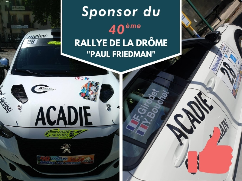 40ème édition RALLYE DE LA DROME PAUL FRIEDMAN -Acadie