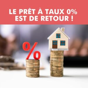 prêt à taux zéro de retour pour les achats d'habitation, maison et piles de pièces.