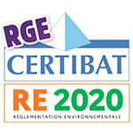logo cartibat RGE et RE 2020, certifications ACADIE